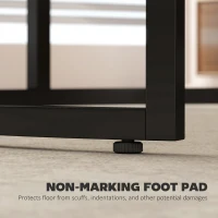 HOMCOM Set of Two Wood-Effect Stacking Tables - Brown(m-7)