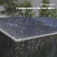 Outsunny Casetta da Giardino con 2 Porte Scorrevoli e 4 Prese d'Aria, in Acciaio, 322x277x192 cm, Grigio(m-7)