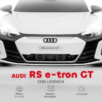 HOMCOM Coche Eléctrico para +3 Años AUDI RS e-tron GT Coche de Batería con Mando a Distancia 103x58x41 cm Blanco(m-4)