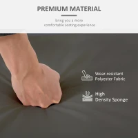 Outsunny Set of 2 Garden Seat and Back Cushion Set - Replacement Cushions for Outdoor Furniture, Including Seat and Back Cushion, Dark Grey(m-5)