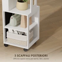 HOMCOM Armadio Portagioie con Specchiera Girevole a 360°, Luce LED Regolabile, Serratura e Ripiani, 37x40x165.5 cm, Nero(m-7)