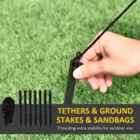 Outsunny 10 FT Grim Reaper Halloween Inflatable with 5 Built-in LED Lights, Blow Up Outdoor Halloween Decoration for Indoor, Outdoor Party(m-5)