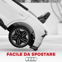 HOMCOM Auto Elettrica per Bambini 3-5 Anni con Telecomando, Sospensioni e Clacson, 103x58x41 cm, Bianca e Nero(m-6)