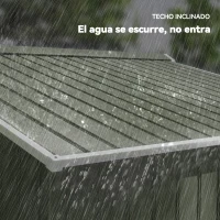 Outsunny Cobertizo de Jardín 4,9 m² 277x195x192 cm con 2 Puertas Corredizas Base Refuerzo (Suelo NO Incluido) Verde Claro(m-7)