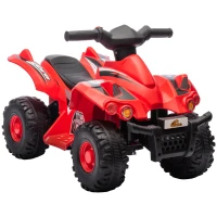 AIYAPLAY Quad électrique enfant vitesse 2,5 km/h, marche avant, fonction musique, pour enfants 2 à 6 ans, rouge(m-10)