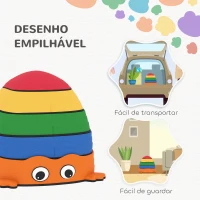 AIYAPLAY Conjunto de Pedras de Equilíbrio Empilháveis para Crianças de 5 Peças com Forma de Rã e Antiderrapantes Multicolor(m-6)
