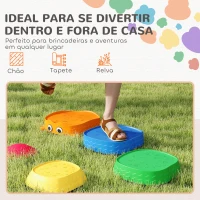 AIYAPLAY Conjunto de Pedras de Equilíbrio Empilháveis para Crianças de 5 Peças com Forma de Rã e Antiderrapantes Multicolor(m-7)
