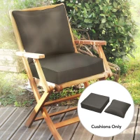 Outsunny Outdoor Seat and Back Cushion Set Patio Deep Seating Chair Replacement Cushion(m-2)