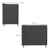Outsunny Capa para Móveis de Jardim Capa Protetora para Baloiços de Exterior com Fecho de Correr 177x114x152 cm Cinza Escuro(m-3)