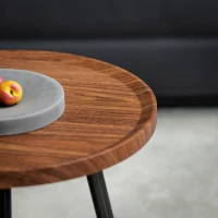 HOMCOM Set de 2 Măsuțe de Cafea Suprapunabile din Lemn și Metal(m-9)