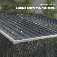 Outsunny Casetta Porta Attrezzi in Acciaio con Tetto Inclinato e 2 Porte Scorrevoli, 277x195x192 cm, Grigio Scuro(m-8)