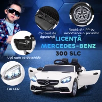 AIYAPLAY Mașină Electrică pentru Copii 3-6 Ani cu 2 Motoare și Telecomandă, 107x62,5x44 cm, Alb(m-6)
