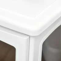 HOMCOM Cheminée électrique poêle Style néo-rétro 900-1800 W Simulation Flammes LED luminosité réglable Acier ABS Blanc(m-9)