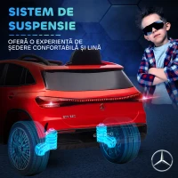 HOMCOM Mașină Electrică cu Licență Mercedes, Auto pentru Copii cu Telecomandă, Faruri și Claxon, 111.5x69x52.5 cm, Roșie(m-8)