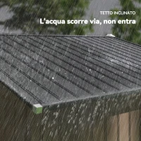 Outsunny Casetta da Giardino con 4 Prese d'Aria e 2 Porte Scorrevoli in Acciaio, 277x195x192 cm, Marrone(m-7)