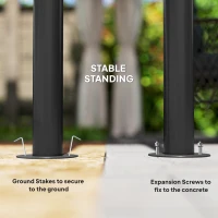 Outsunny 3.6 x 3 (m) Outdoor Polycarbonate Gazebo, Double Roof Hard Top Gazebo with Nettings & Curtains for Garden, Lawn, Patio(m-7)