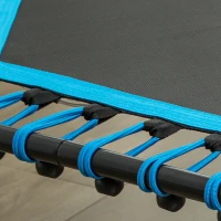 SPORTNOW 45" Rebounder Trampoline for Adults, Quiet Bungee Rebounder with LED Lights and Adjustable Handle, Blue(m-9)