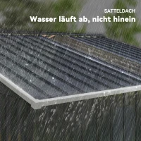 Outsunny Geräteschuppen aus Metall mit Schiebetüren und Belüftungsfenstern, 277 x 195 x 192 cm, Dunkelgrau(m-8)