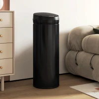 HOMCOM Bidone con Sensore da 50 Litri con Funzione Soft-Close, Bidone per rifiuti senza contatto in acciaio inossidabile per una cucina igienica(m-2)