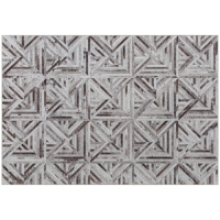 HOMCOM Modern Area Rug, Triangle Pattern Non-Slip Washable Rug, Chenille Floor Carpet for Living Room, Bedroom, Dining Room, Home Office, 230 x 160 cm, Brown