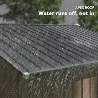 Outsunny 9 x 6ft Metal Garden Shed, Outdoor Storage Tool House with Ventilation Slots, Foundation Kit and Lockable Double Doors, Brown(m-7)