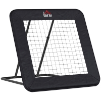 HOMCOM Red de Rebote Plegable con Ángulo Ajustable para Entrenamiento de Fútbol Béisbol y Más 128x118x108-120 cm Negro