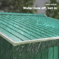 Outsunny 9 x 6ft Metal Garden Shed, Outdoor Storage Tool House with Ventilation Slots, Foundation Kit and Lockable Double Doors, Green(m-7)