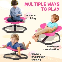 AIYAPLAY Butterfly-Shaped-kids Swivel Chair, Sensory Spinning Chair for Balance, Coordination Training, Pink(m-6)