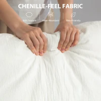 HOMCOM 3 Seater Sofa with USB Ports & Cup Holders - Cream White(m-8)