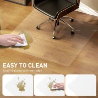 HOMCOM Covoraș Transparent din Plastic pentru Scaun de Birou, 120x120 cm(m-4)