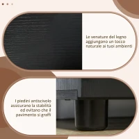 Vinsetto Mobile Ufficio Portadocumenti Multiuso con Serratura, 2 Ante e Mensola Interna, 80x40x80 cm, Nero(m-5)