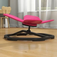 AIYAPLAY Chaise Pivotante Sensorielle pour Enfants, Forme Papillon, Favorise l'Equilibre et la Coordination, Plastique, Métal, Rose(m-5)