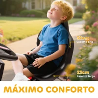 AIYAPLAY Kart a Pedais para Crianças com Embraiagem Automática Travão e Rodas Antiderrapantes em EVA 100x59x60,5 cm Vermelho(m-7)