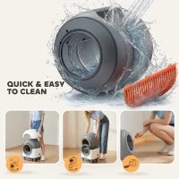 PawHut Caixa de Areia Autolimpante para Gatos 80L com Eliminação de Odores e Controlo por APP 55,5x51x60 cm Branco(m-8)