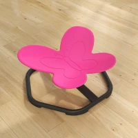 AIYAPLAY Butterfly-Shaped-kids Swivel Chair, Sensory Spinning Chair for Balance, Coordination Training, Pink(m-7)