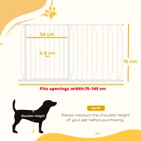 PawHut Extra Wide Dog Safety Gate, with Door Pressure, for Doorways, Hallways, Staircases - White(m-3)