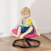 AIYAPLAY Sedia Girevole Sensoriale per Bambini, Forma a Farfalla, promuove Equilibrio e Coordinazione, Plastica, Metallo, Rosa(m-2)