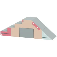 AIYAPLAY 2-delige zachte speelblokjes set voor peuters, kunstleder, schuim, voor klimmen, bouwen, spelen, Kleurrijk(m-1)