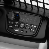 AIYAPLAY 12V Battery Powered Kids Ride-On Car, Electric Truck w/ Spring Suspension, Remote, Music, Horn, Lights, White(m-9)