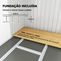 Outsunny Abrigo de Jardim 280x130x172cm Abrigo de Exterior de Aço Galvanizado com Porta Corredeira e Ventilações Verde Claro(m-6)
