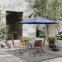 Outsunny Parasolvoet met Wielen 38/48 mm, Stevig en Duurzaam voor Buiten, Zwart(m-2)