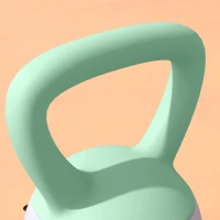 SPORTNOW Kettlebell de 6 kg Pesa Russa Preenchida de Areia Metálica e Alça Antiderrapante para Treino em Casa Ginásio 19x19x28 cm Cinzento(m-9)