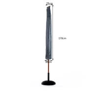Outsunny Protección Cubierta de Sombrilla Parasol 178cm Tela Oxford Gris(m-3)