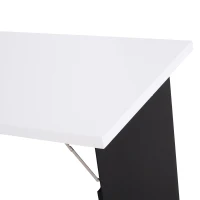 HOMCOM Mesa de Pared Plegable con Pizarra y Estantes Espaciosos Fácil Montaje Escritorio Auxiliar de Pared 60x94,5x147 cm Blanco(m-7)