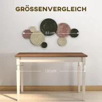 HOMCOM Wanddecoratieset in schijfontwerp, 8 metalen schijven, veelzijdig, Meer-kleurig(m-7)