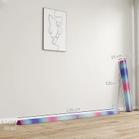 SPORTNOW Trave di Equilibrio da Ginnastica Artistica per Bambini, Pieghevole, 236 cm, Multicolore(m-3)