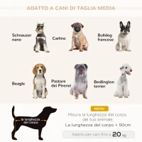 PawHut Divano per Cani Taglia Media e Piccola Vellutato con Cuscino, Braccioli e Schienale, 82x54x36 cm, Grigio Chiaro(m-7)