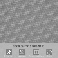 Outsunny Bain de soleil transat pliable dossier réglable multipositions pochette rangement intégrée acier époxy oxford gris(m-6)