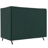 Outsunny Funda para Balancín de Jardín con Cremallera Cubierta para Muebles de Exterior 205x124x164 cm Verde Oscuro(m-1)