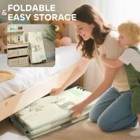 AIYAPLAY Animal-Themed Baby Plat Mat Double Sided, Foldable, Water-Resistant for Outdoor/Indoor, 177 x 146 x 1.5cm(m-7)